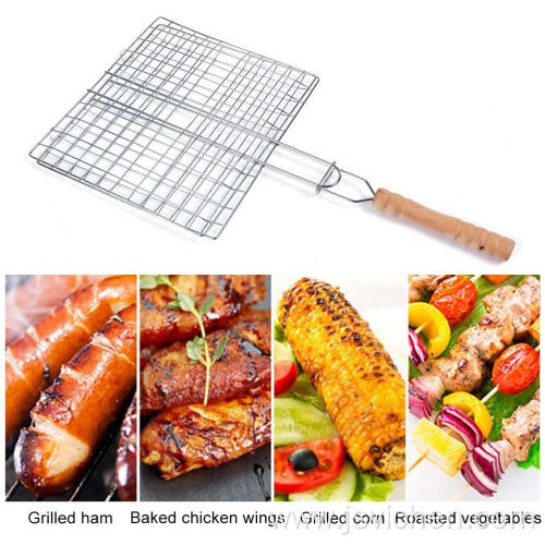 Metal BBQ grill mesh basket